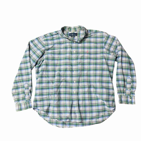 Polo Ralph Lauren Other - Polo‎ Ralph Lauren Button Up Shirt Men Size XXL Classic Fit Plaid Cotton Vintage